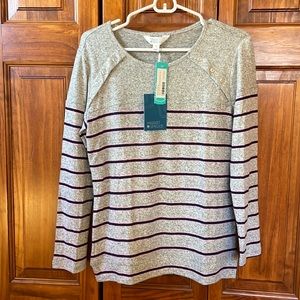 Gloria Button Detail Brushed Knit Top